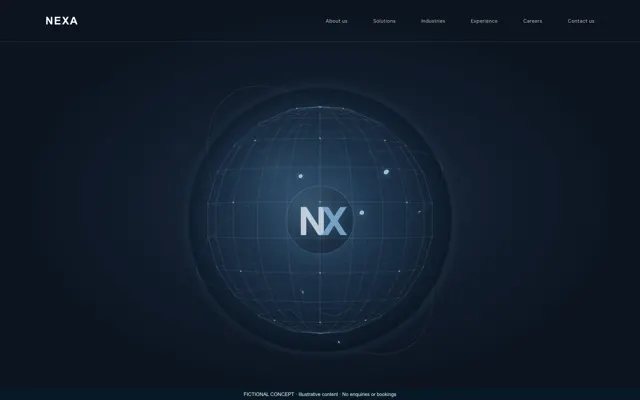 Nexa Systems concept desktop website